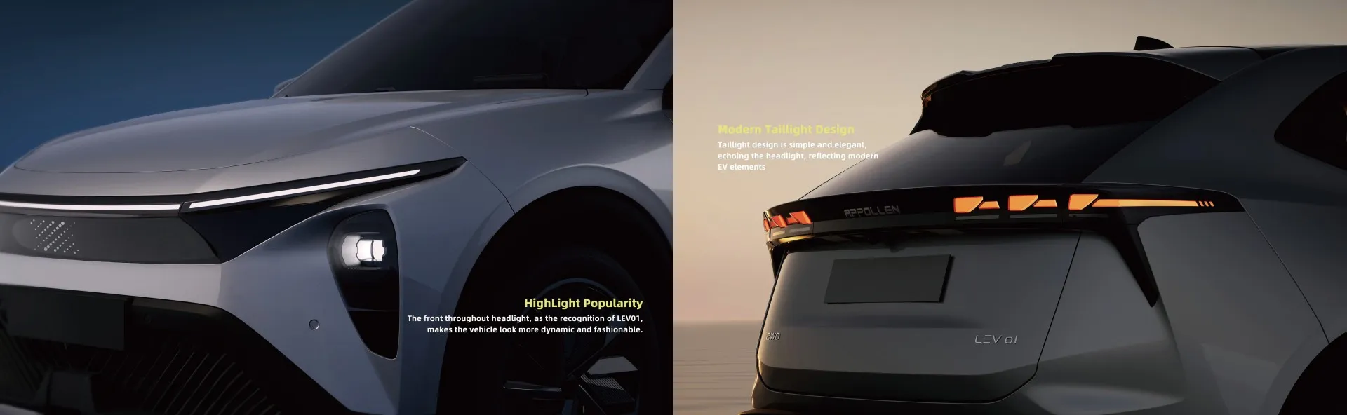 Lev01 sağ əl sürücüsü SUV Yeni Enerji Vasitəsi EV Uzun məsafəli Təkər bazası 5 oturacaqlar