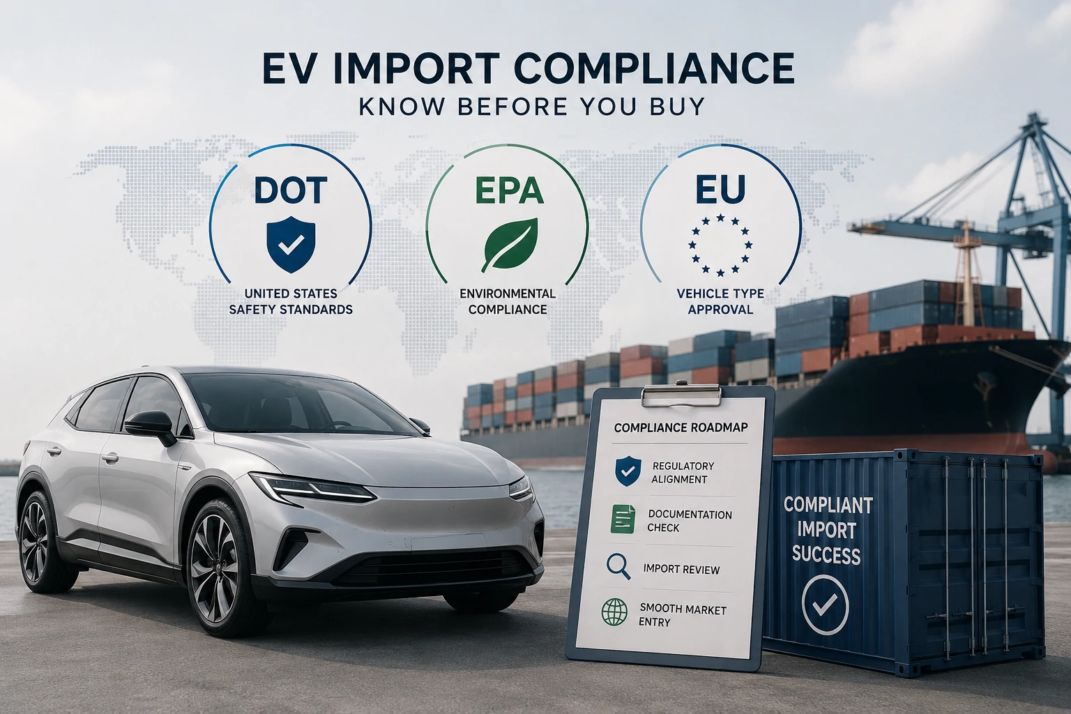 DOT, EPA və AB Standartları: EV idxalçıları satın almadan əvvəl nəyi bilməlidirlər