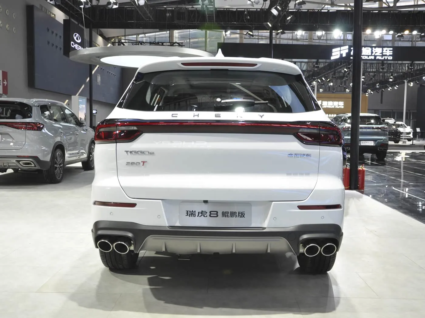 Chery ruihu8 tiggo turbo suv isti satış euro vi r18 dəri yeni avtomatik fwd r18 ərintisi metal şok qaz / benzin sol sürücü qaranlıq