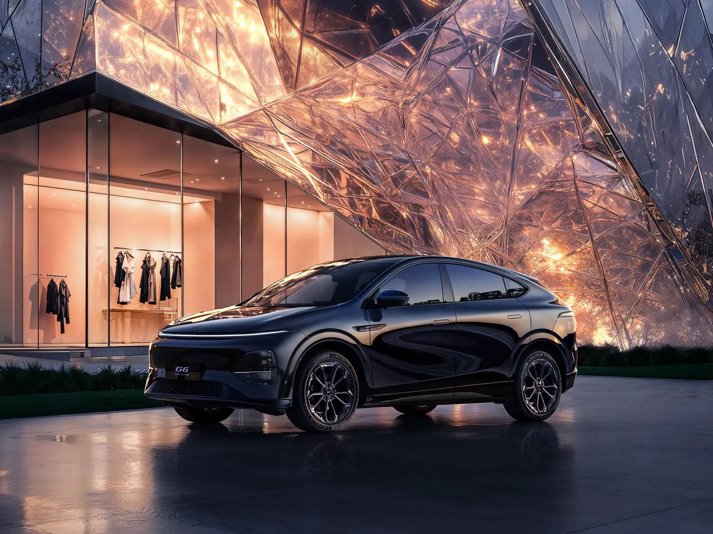 Xpeng G6 Elektrik Mini SUV Avtomatik GearBox 4WD Drive Litium batareya ilə yeni enerji vasitəsi Sükan yanacaq hüceyrə mühərriki EV